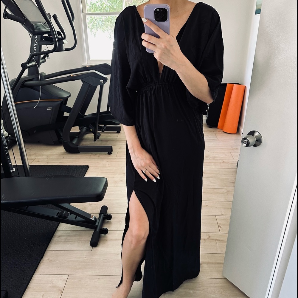 Black swimsuit cover up